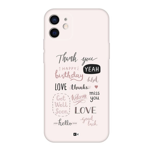 Cute Quotes Back Case for iPhone 12 Pro